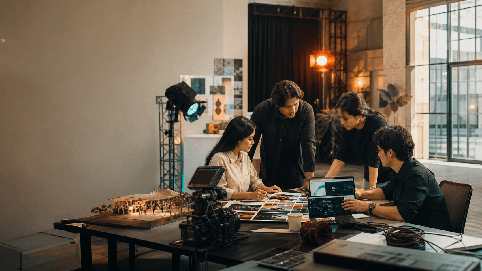 Temu Agency team planning event, creative, and technology work in one studio
